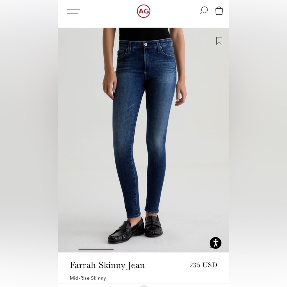 AG Adriano Goldschmied Farrah Skinny Jean in 7 Years Symphony